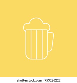 Beer Glass vector line icon. eps-10