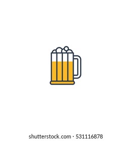 Beer Glass Vector Logo Design Element