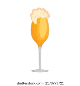 beer glass vector over white