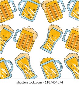 beer glasses bar drink alcohol pattern