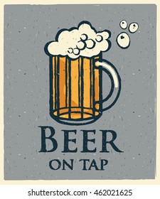 beer glasses for the bar in retro style
