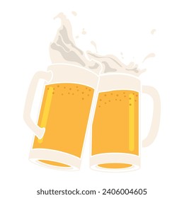 Icono de animador de lentes de cerveza Icono de vector