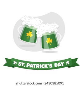 Beer glasses. St. Patrick's Day concept