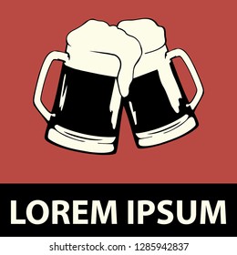 beer glasses, vector