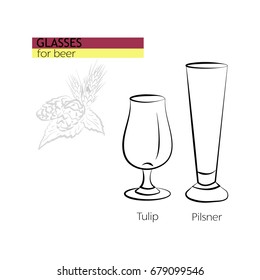 Beer glasses vector icon