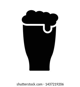 beer glyph flat vector icon