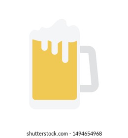 beer glyph flat vector icon