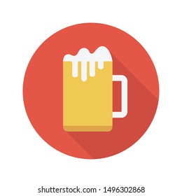 beer glyph flat vector icon