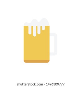 beer glyph flat vector icon