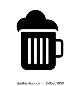 beer glyph flat vector icon