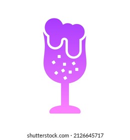 Diseño de iconos de degradado de glifo de cerveza
