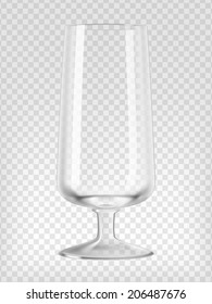 Beer goblet. Transparent vector illustration.