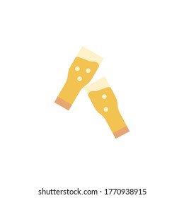 Goblets de cerveza, icono de ovejas. Elementos vectoriales de color simples de iconos internacionales del día de la cerveza para ui y ux, sitio web o aplicación móvil