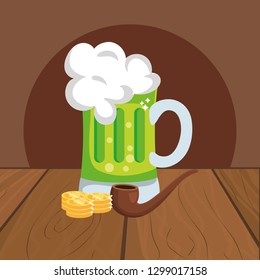 beer with golden coin