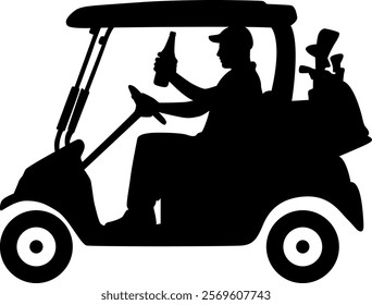 Beer Golf Cart Digital EPs Vector graphics File