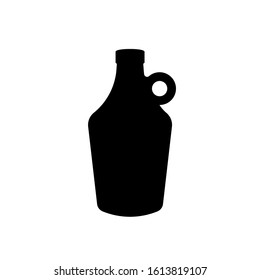 Beer growler silhouette icon. Clipart image isolated on white background