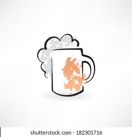 beer grunge icon