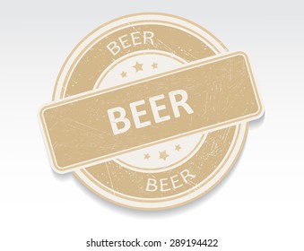 Beer grunge rubber stamp.Vector illustration.