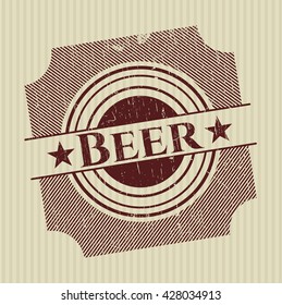 Beer grunge stamp