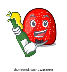 With beer gumdrop mascot cartoon style