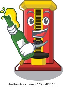 With beer hammer game machine with the cartoon