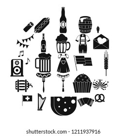 Beer hangout icons set. Simple set of 25 beer hangout vector icons for web isolated on white background