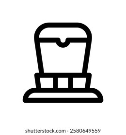 Beer hat. Editable stroke vector icon.