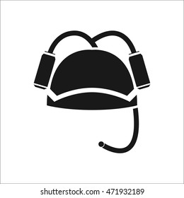 Beer helmet or Hand free for drink symbol sign simple icon on background