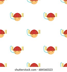 Beer helmet icon in cartoon style isolated on white background. Pub symbol stock vector illustration.