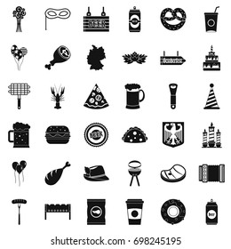 Beer holiday icons set. Simple style of 36 beer holiday vector icons for web isolated on white background