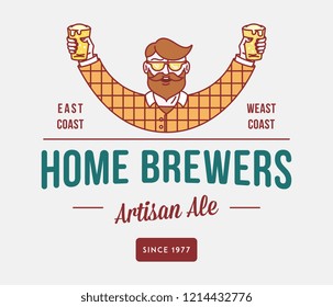 Beer home brewers is a vector illustration about drinking