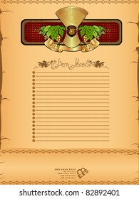 beer hop background menu