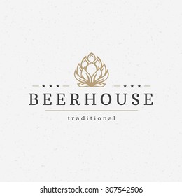 Beer Hop Logo Or Badge Design Element Vector Illustration