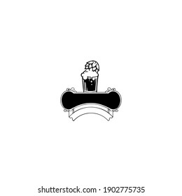 Beer hop logo .label, badge for bar, beer festival, brewery. Isolated on white background.