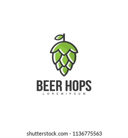 Beer Hop logo vector. Hop emblem icon label logo. Hop fruits logo icon. Modern vintage style art.