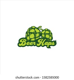 Beer Hops logo design templates green