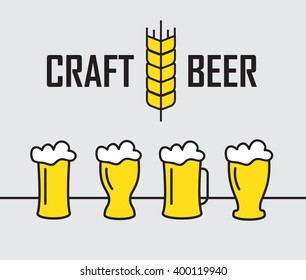 Beer house badges logos and labels for any use, logo templates and design elements for beer house, bar, pub, brewing company, brewery, restaurant.