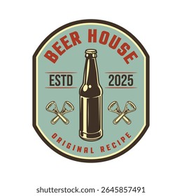 Beer house logo emblem vector design