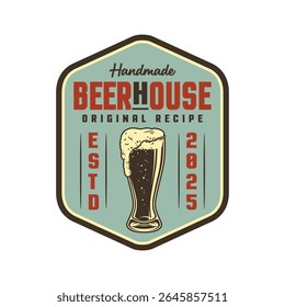 Beer house logo emblem vector design