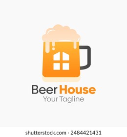 Beer House Logo Vector Template Design. Good for Business, Start up, Agency, and Organization