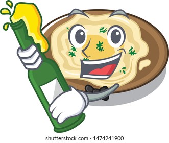 With beer hummus isolated with in the character