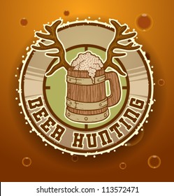 Beer hunting, vector 02