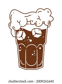 beer iced in glass icon