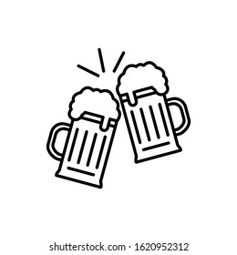 Beer icon, beverage vector symbol design trendy.