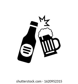 Beer icon, beverage vector symbol design trendy.