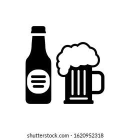 Beer icon, beverage vector symbol design trendy.