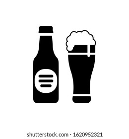 Beer icon, beverage vector symbol design trendy.