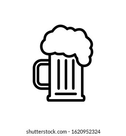 Beer icon, beverage vector symbol design trendy.