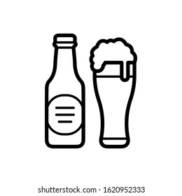 Beer icon, beverage vector symbol design trendy.