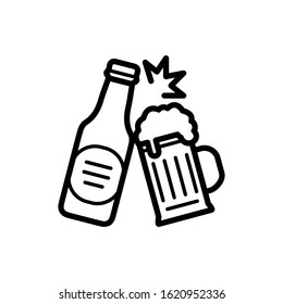 Beer icon, beverage vector symbol design trendy.